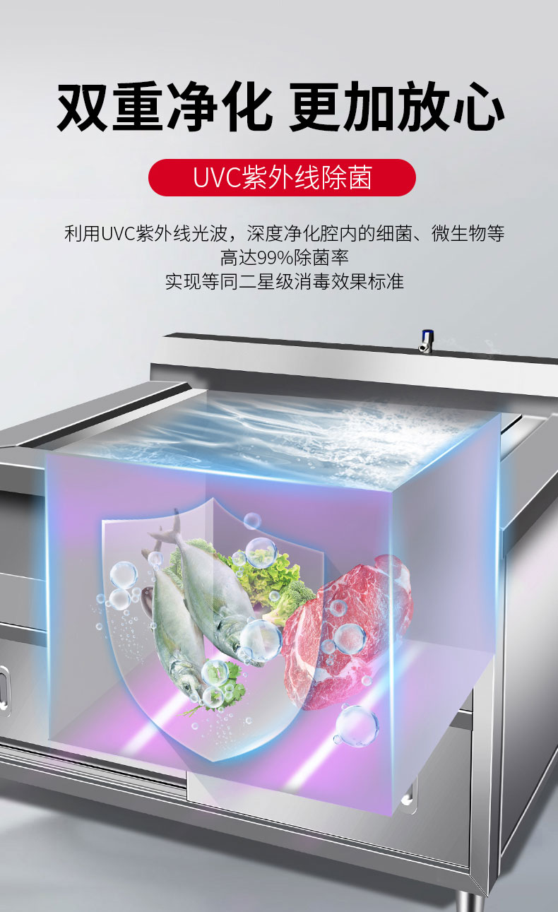 驰能水触媒洗菜机双重净化