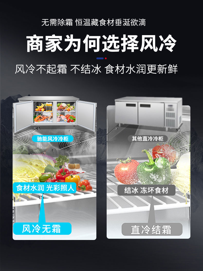 驰能平冷工作台与其他品牌对比