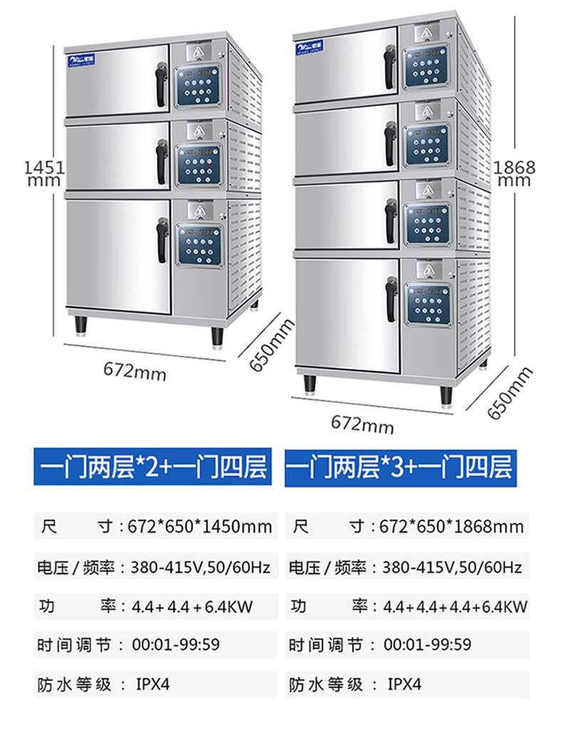 驰能高温蒸柜产品参数