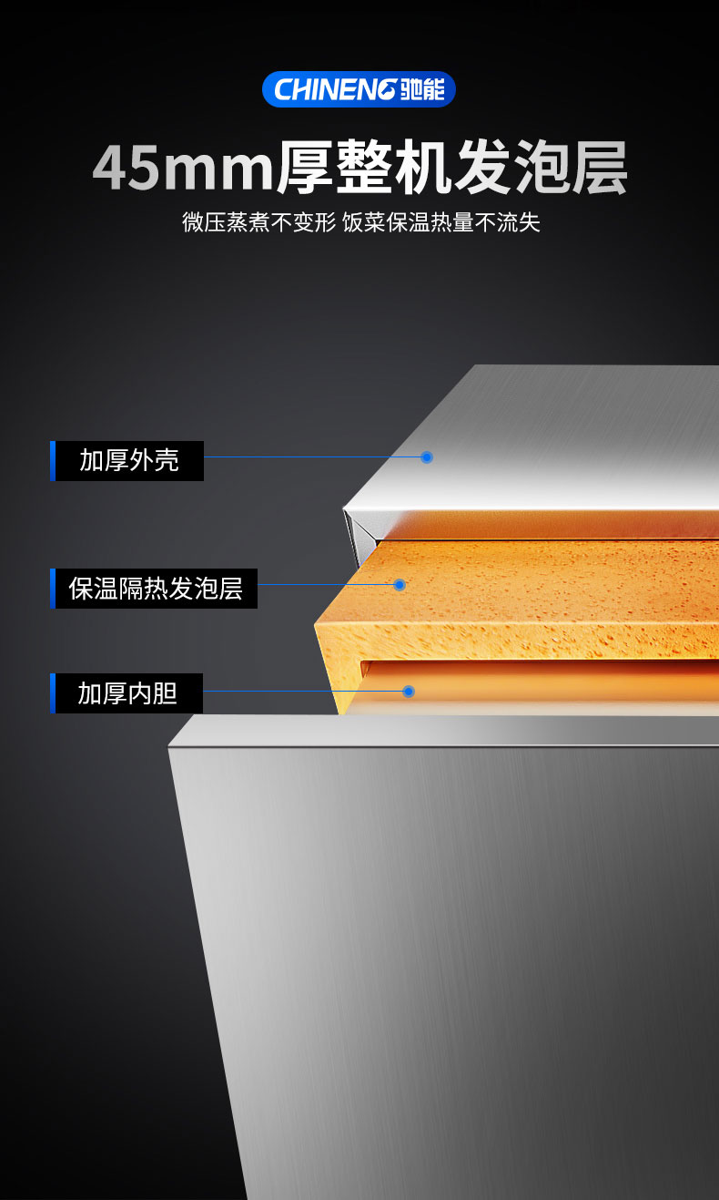 驰能蒸饭柜整机发泡