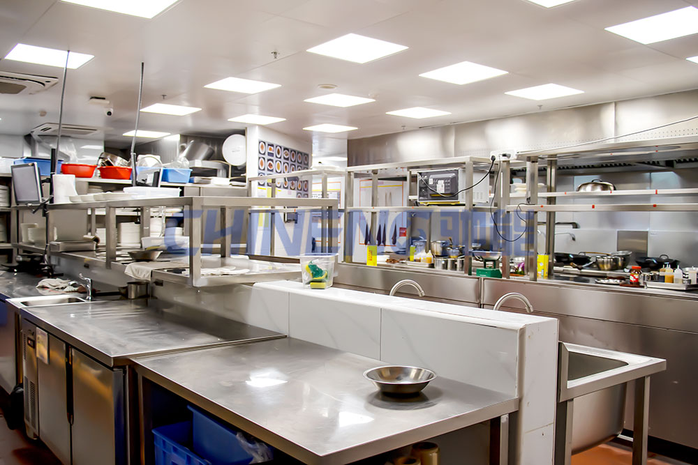200-300人学校食堂厨房3D效果图